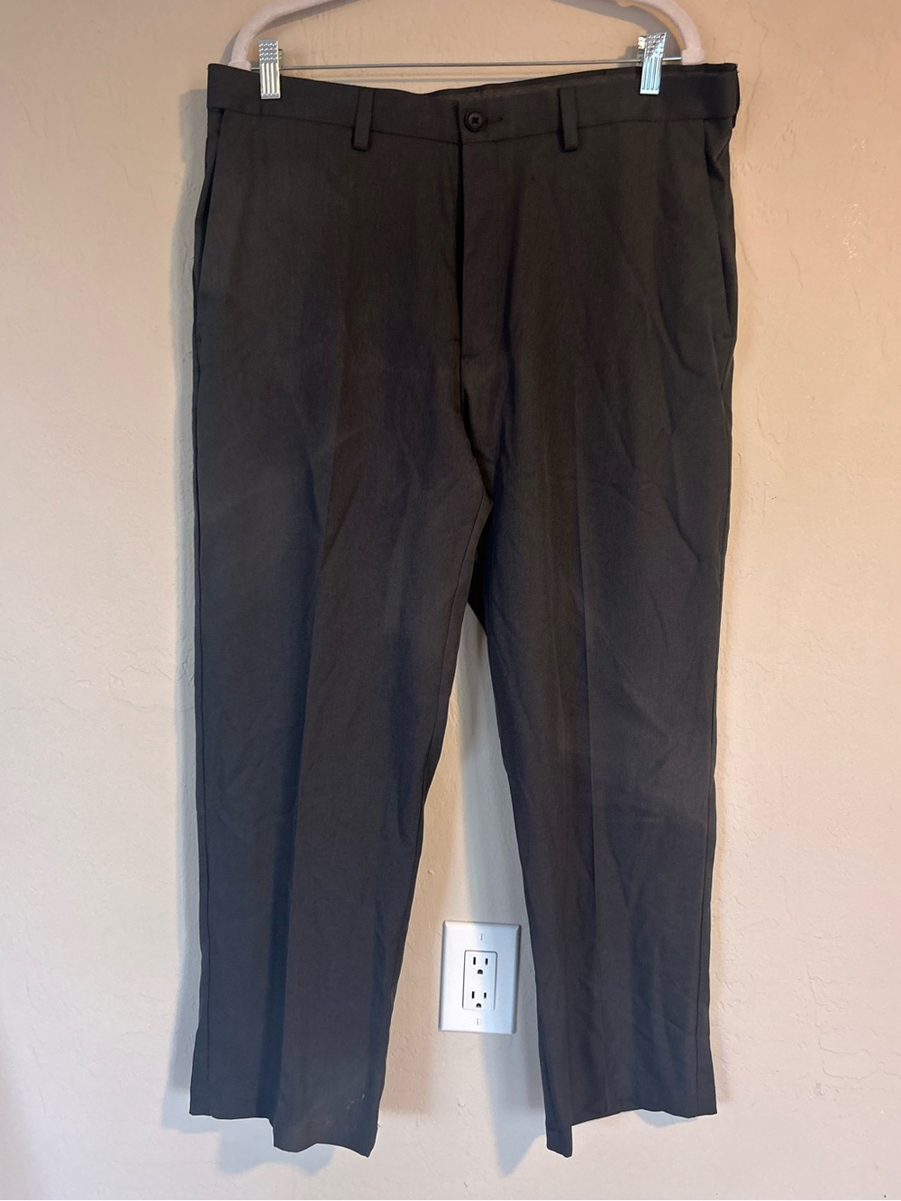 Haggar Dress Pants/Slacks 36x29 Classic Fit Grey (1706)